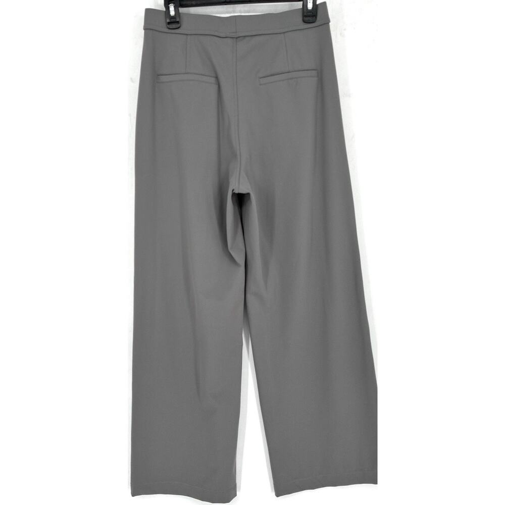 Halara Medium Gray Wide Leg Work Pants Stretch High Rise Pull On Trouser M - Picture 3 of 7